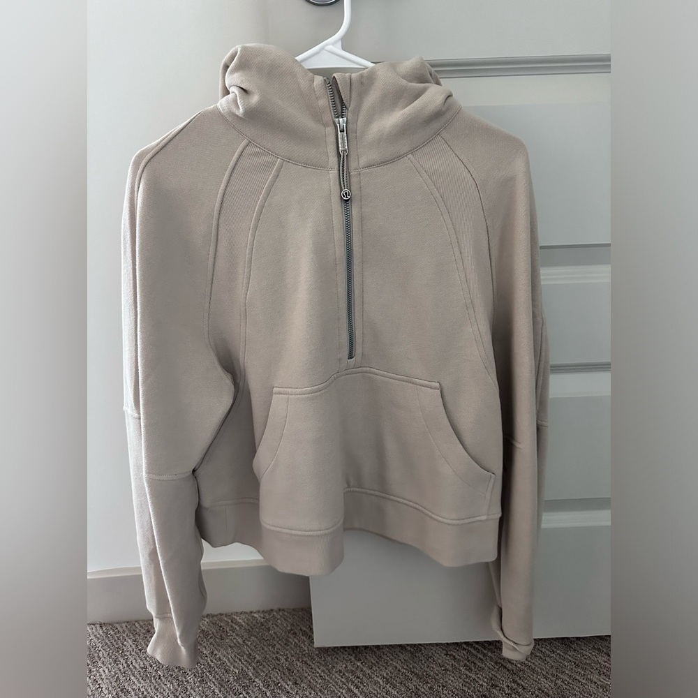 Scuba oversized half zip hoodie